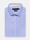 Blue & Pink Striped Formal With Formal Collar