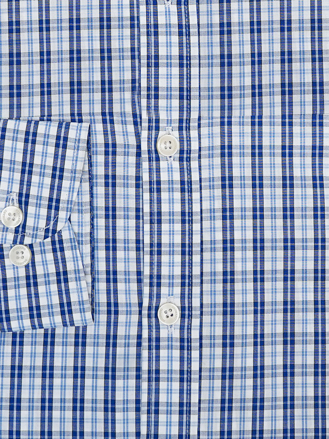 Blue & White Gingham Button Down Shirt Brumano Pakistan