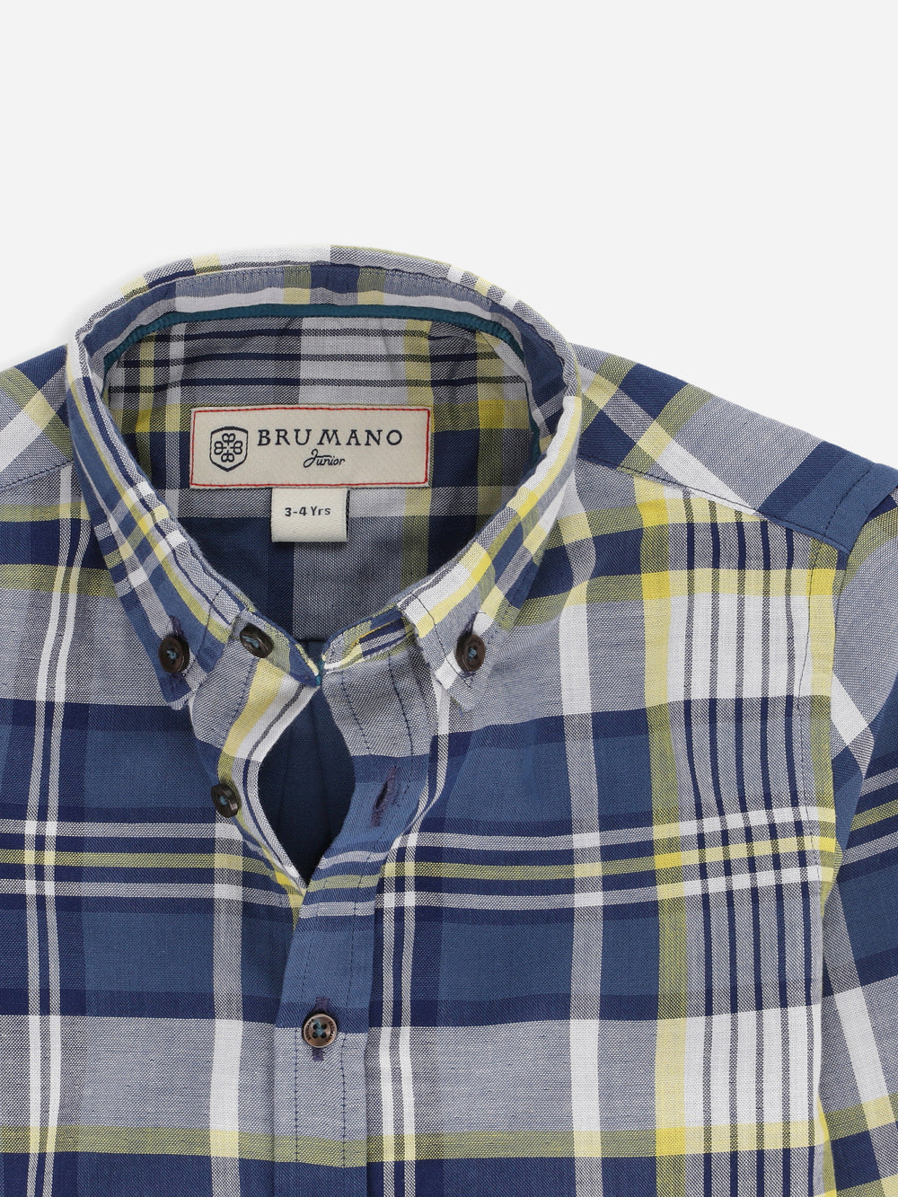 Blue & Yellow Windowpane Checkered Casual Shirt