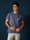 Bluish Grey 'Yes' Graphics Printed T-Shirt