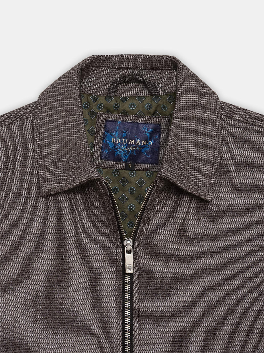 Brown Dobby Patterned Wool & Cashmere Blended Jacket - Sartoria