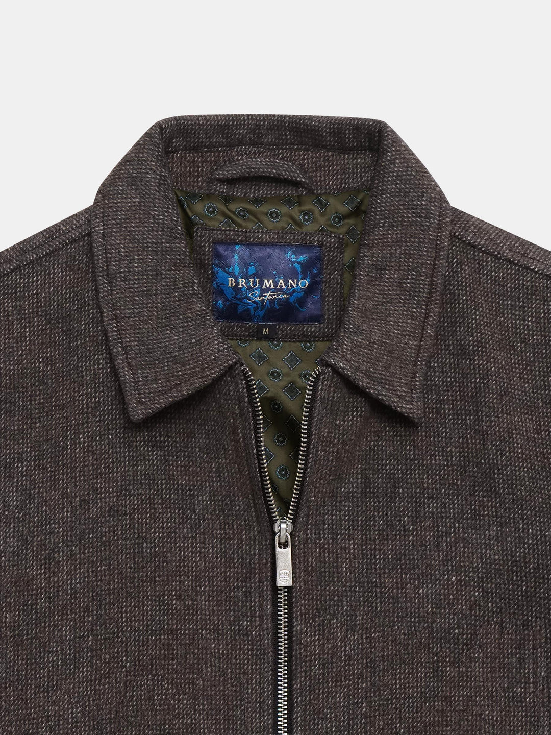Brown Dobby Structured Wool & Cashmere Blended Jacket - Sartoria