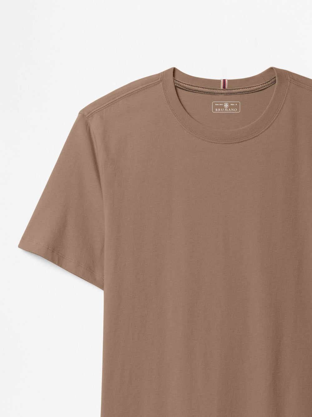 Brown Regular Fit Crew Neck T-Shirt