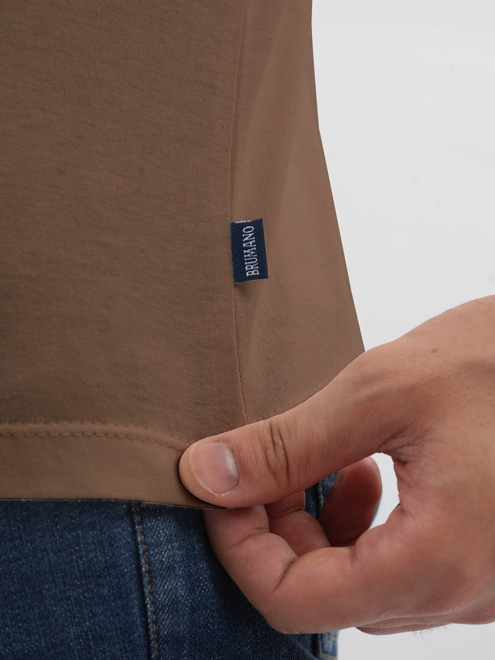Brown 100% Cotton Basic Tee