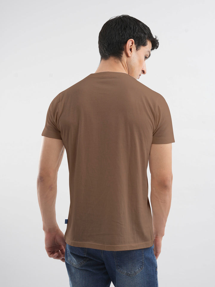 Brown 100% Cotton Basic Tee
