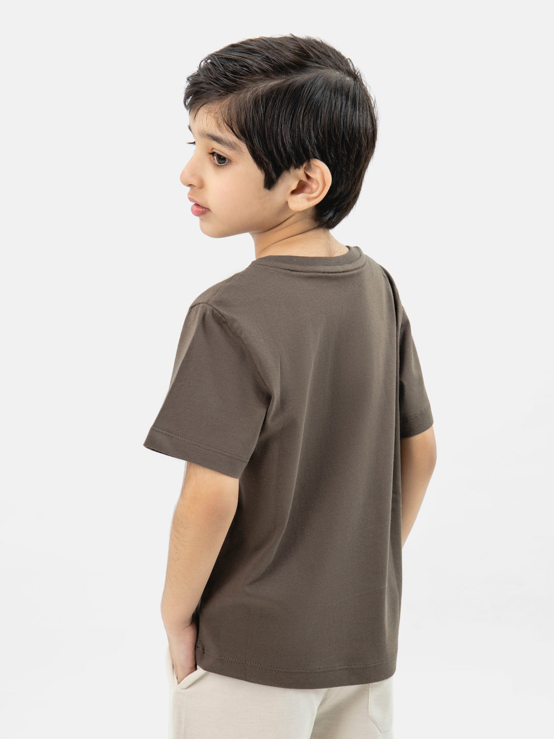 Brown 100% Cotton Casual Tee Brumano Pakistan