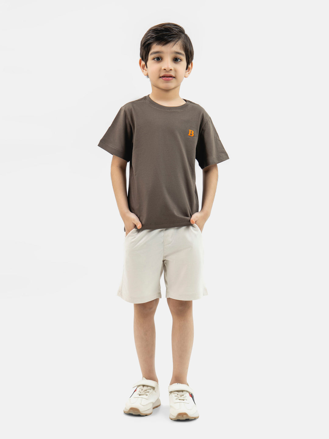 Brown 100% Cotton Casual Tee Brumano Pakistan