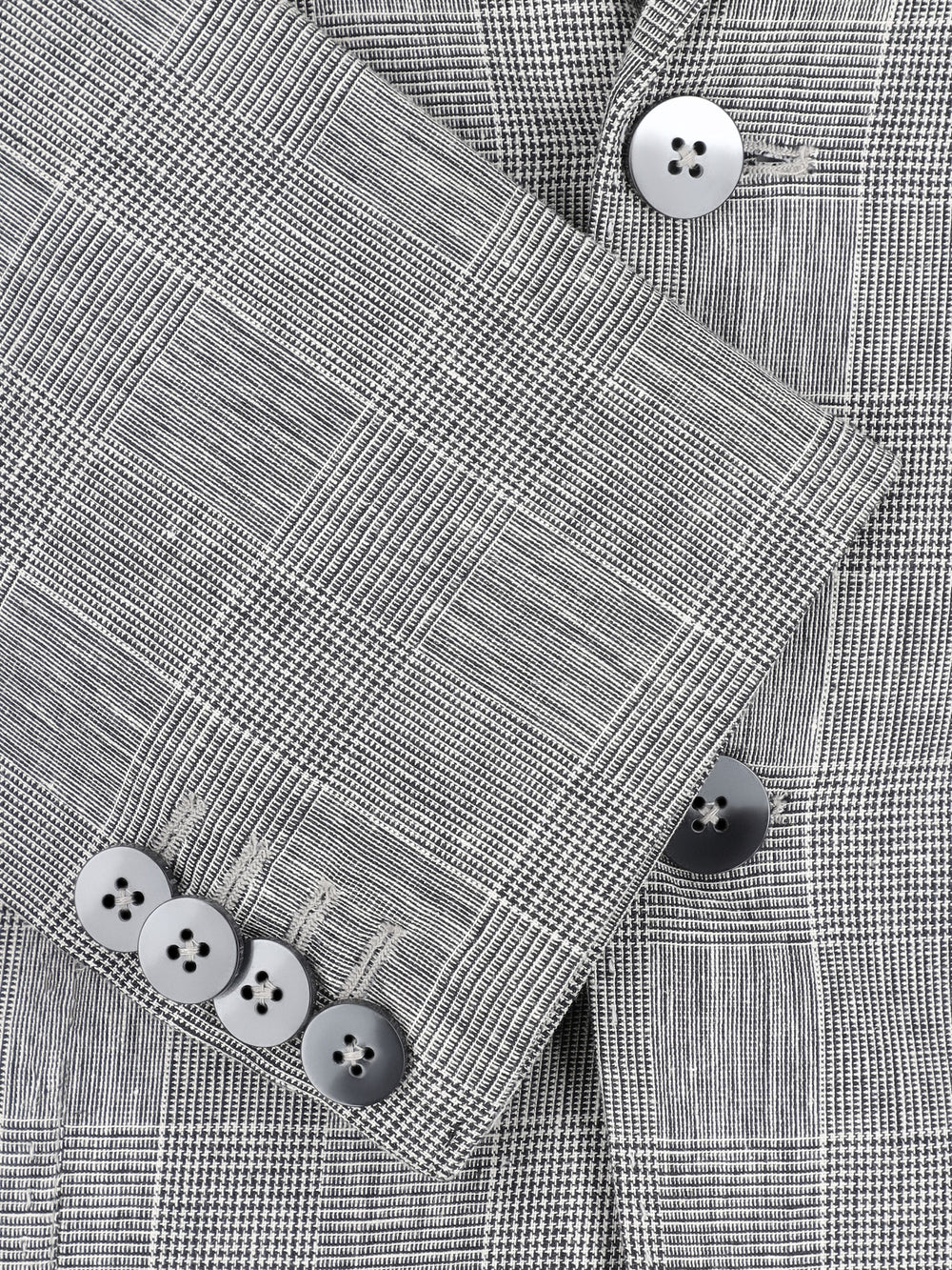 Brown 100% Linen Checkered Blazer