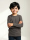 Brown Basic Long Sleeve Casual T-Shirt - Junior