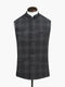Brown Checkered Formal Waistcoat