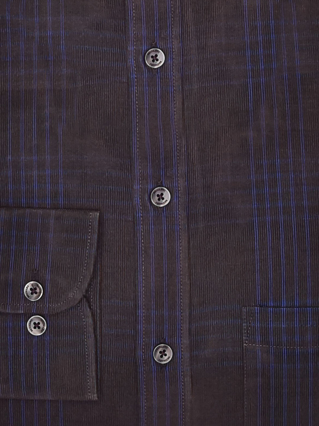 Brown Corduroy Checkered Shirt - Exclusive