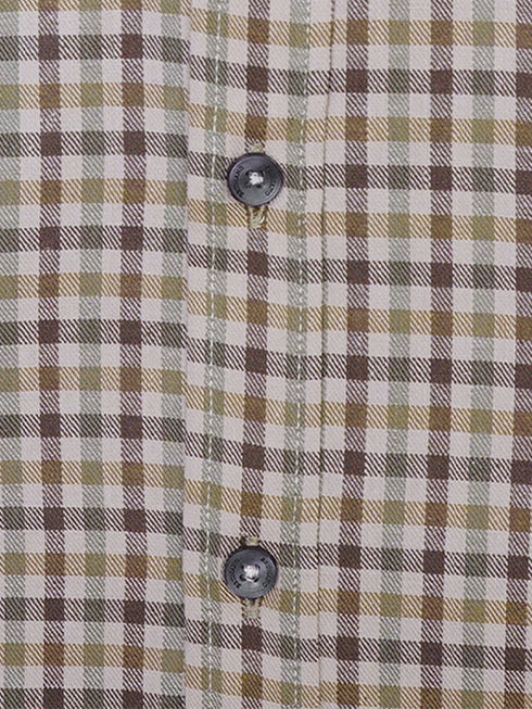 Brown Flannel Gingham Checkered Shirt