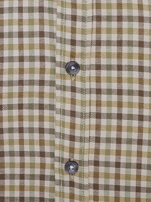 Brown Flannel Gingham Checkered Shirt