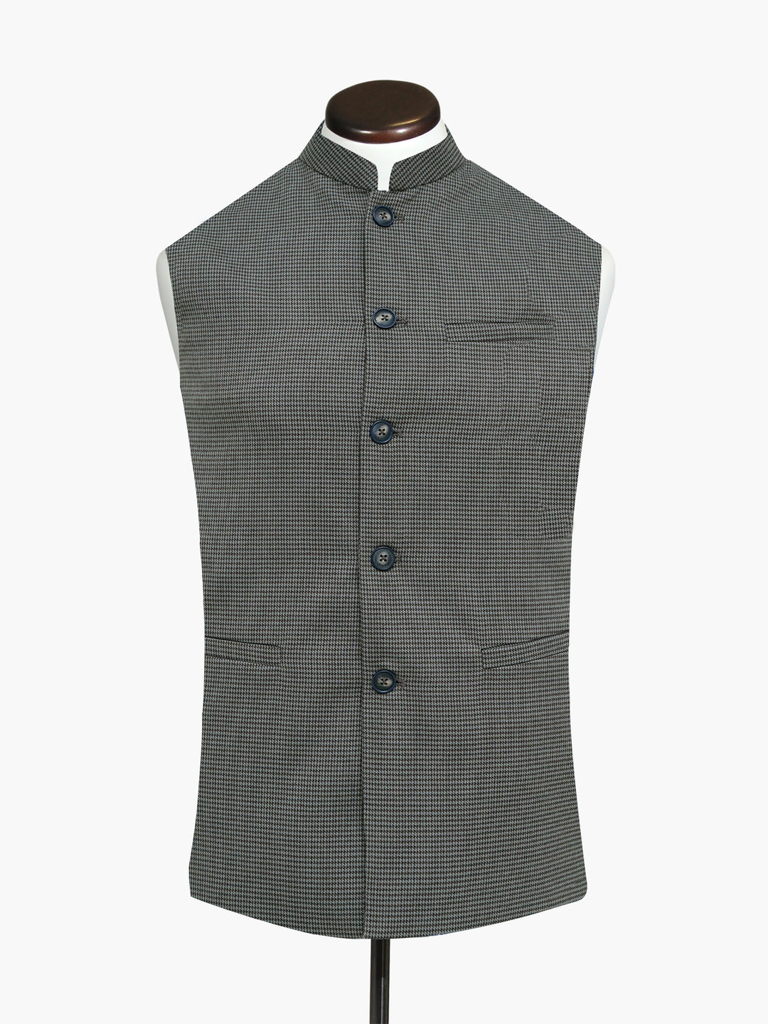 Brownhoundstoothstructuredwaistcoatbrumanopakistan