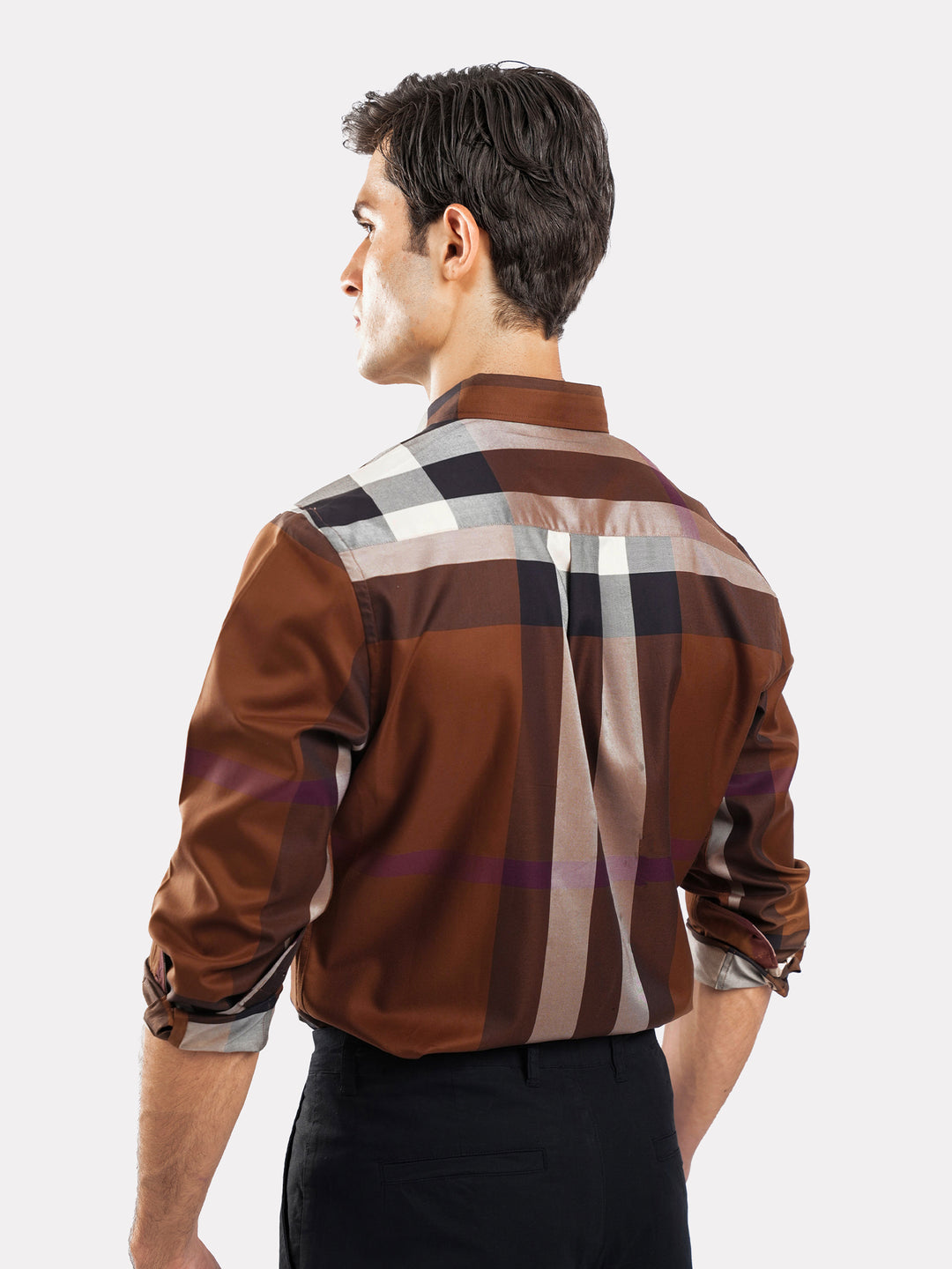 Brown Large Checkered Shirt