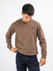 Brown Long Sleeve Crew neck Sweatshirt