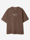Brown Oversized T-Shirt With Minimalist 'Its Okay' Embroidery