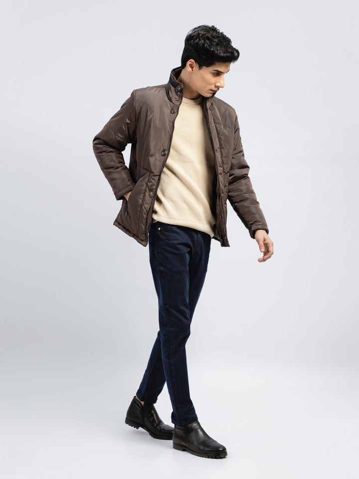 Brown Quilted Puffer Jacket Brumano Pakistan
