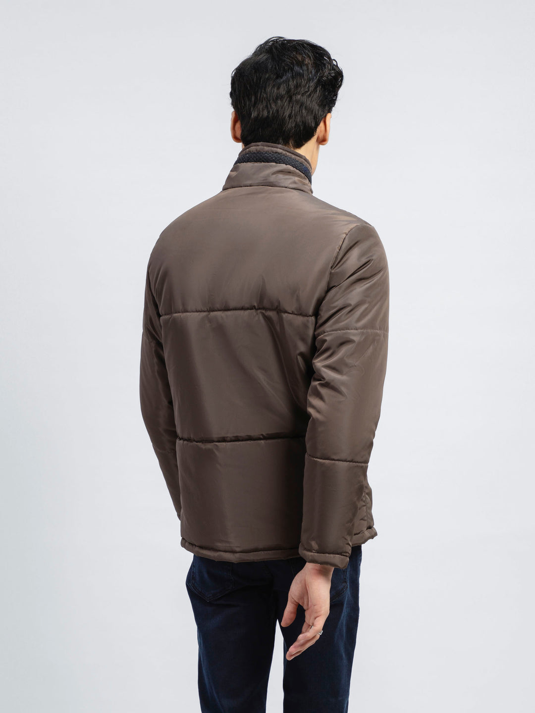Brown Quilted Puffer Jacket Brumano Pakistan