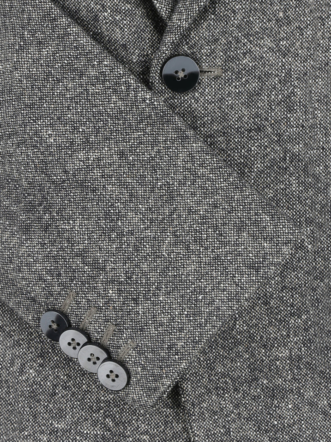 Brown & Black Structured Wool & Cashmere Blazer - Sartoria Brumano Pakistan