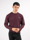 Burgundy Long Sleeve Crew neck Sweatshirt