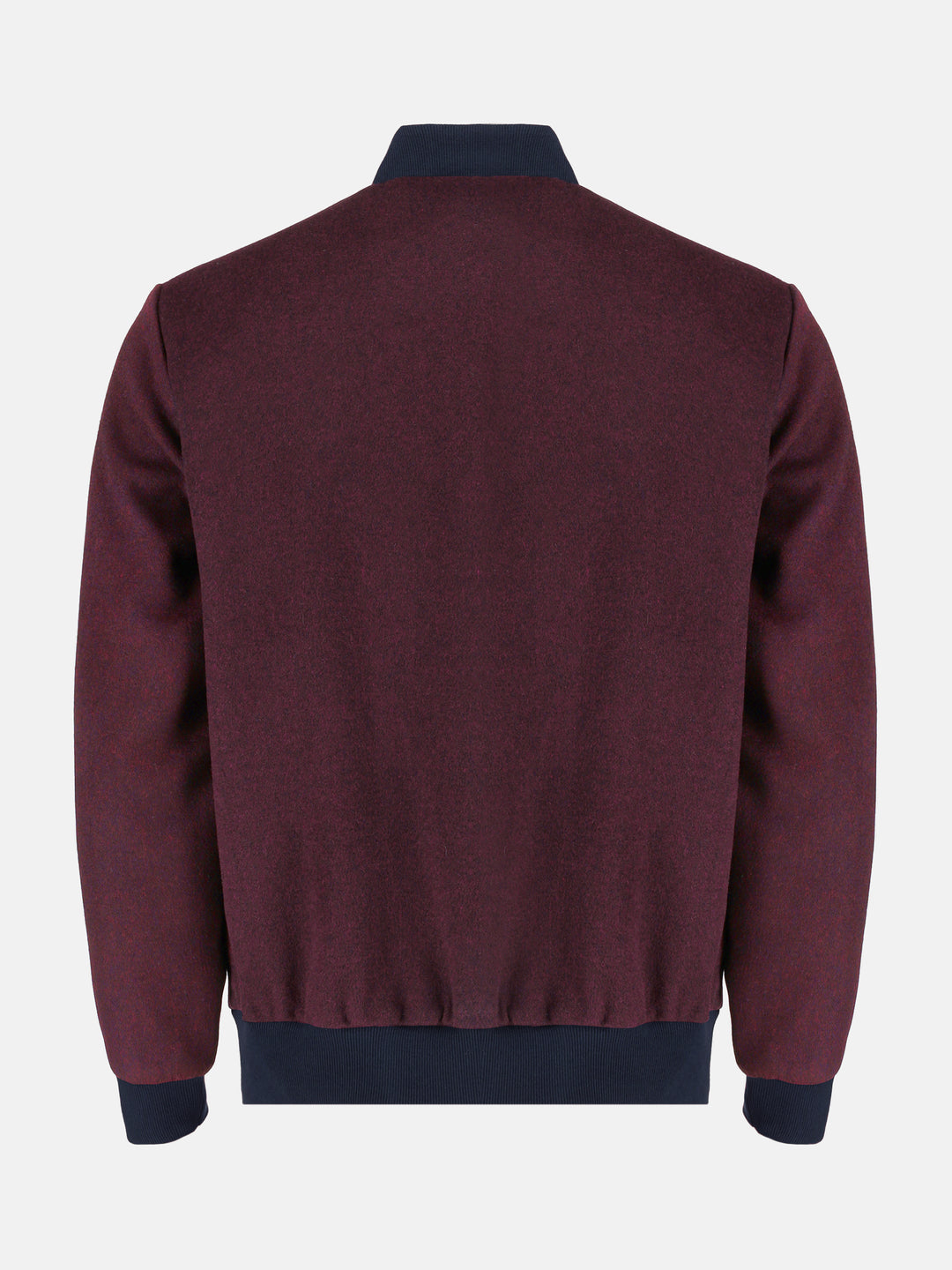 Burgundy Wool Bomber Jacket