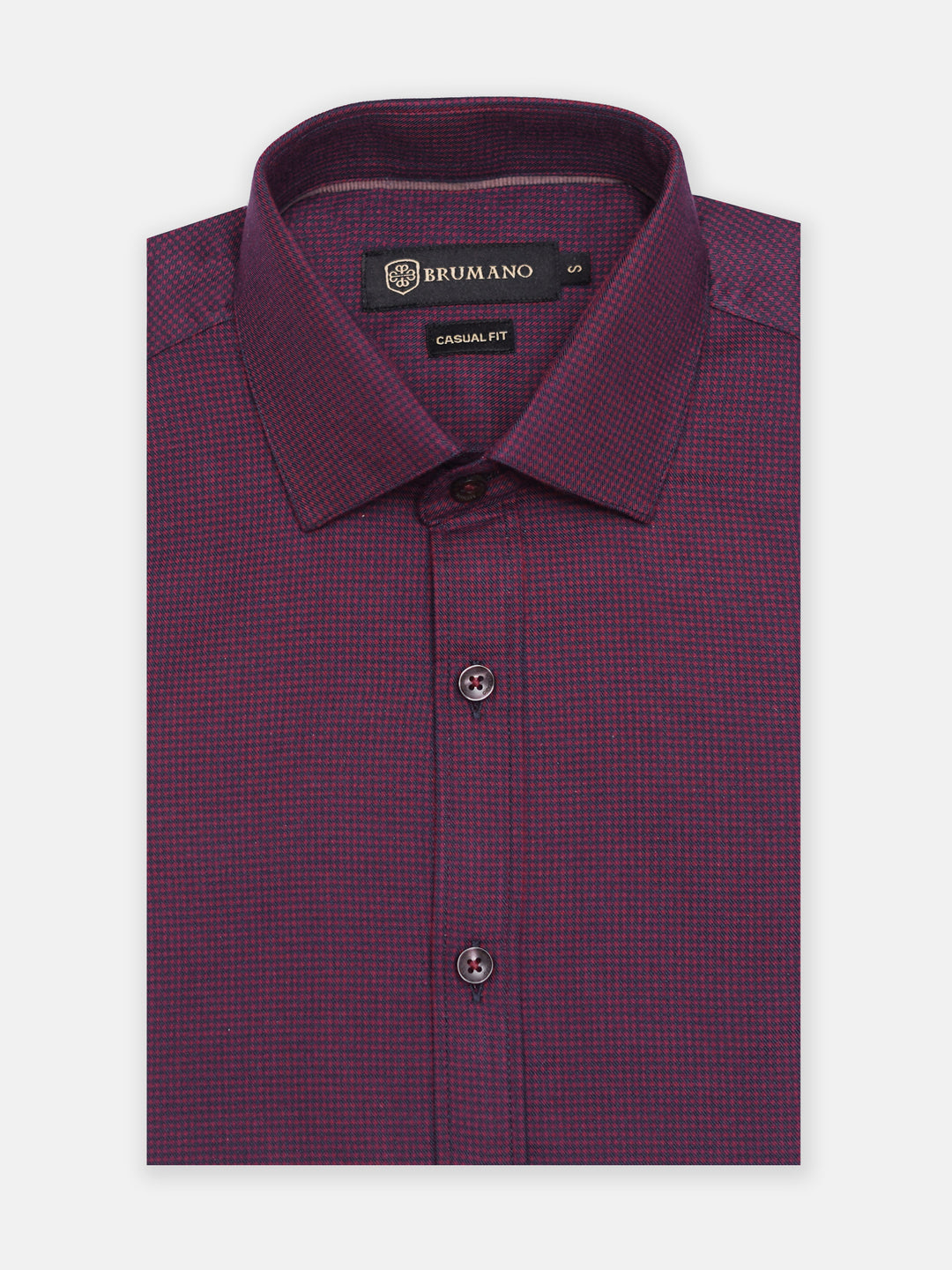 Burgundy blue gingham checkered shirt brumano pakistan