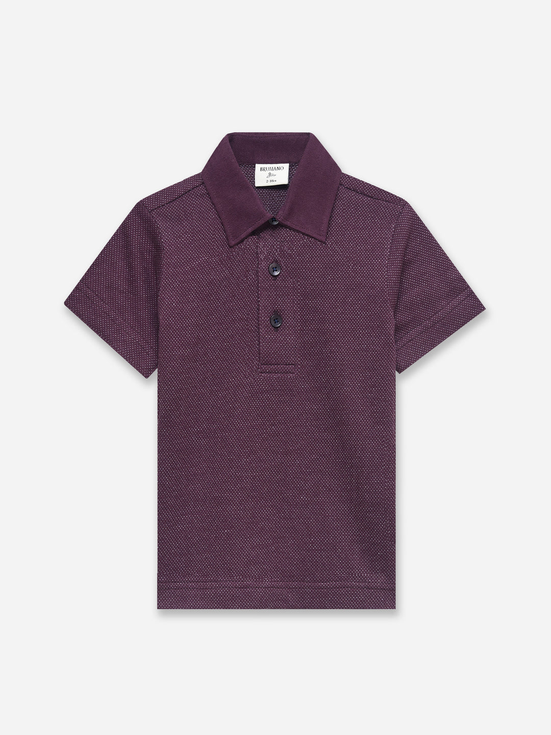Burgundy Dobby Casual Polo - Junior