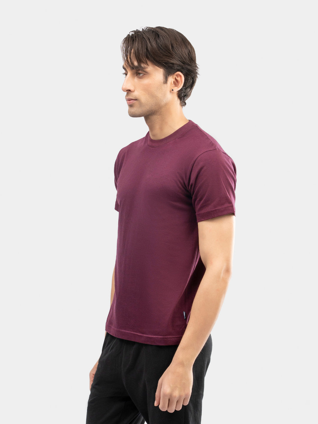Burgundy Regular Fit Crew Neck T-Shirt