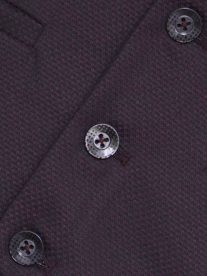 Burgundy Structured Vest With Bow - Junior