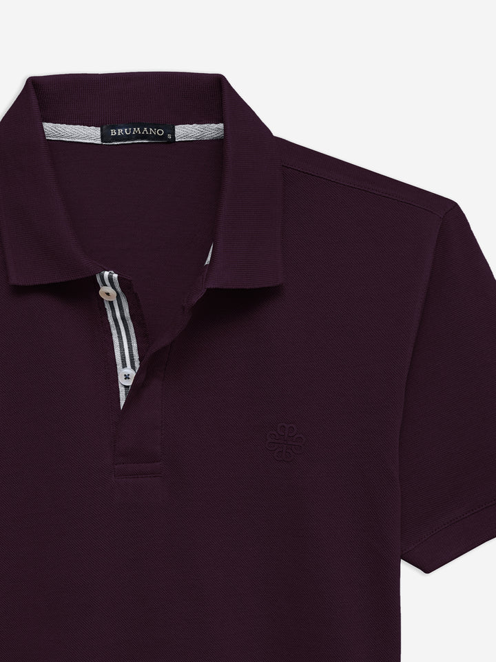 Burgundy 100% Cotton Basic Polo Brumano Pakistan
