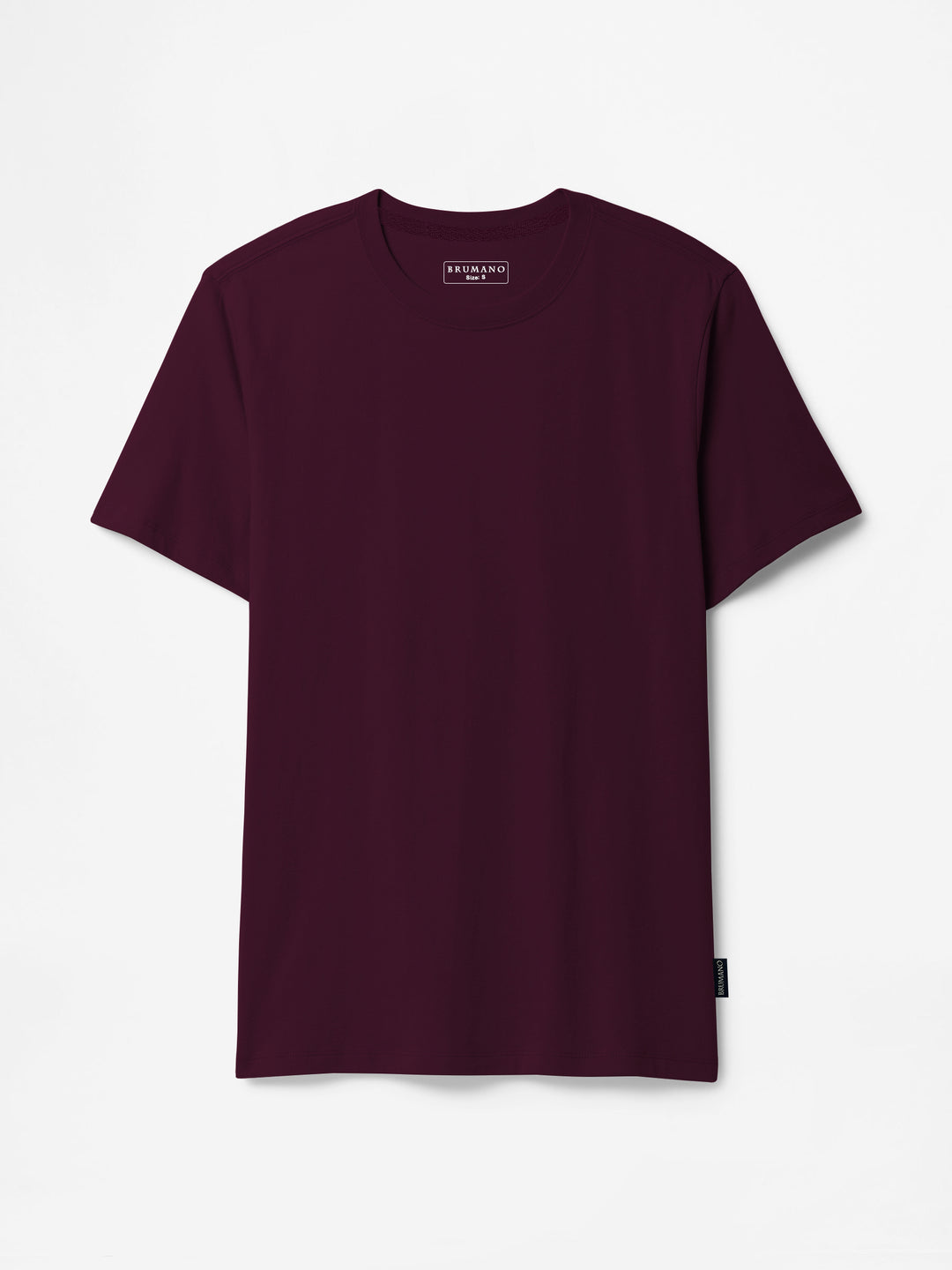Burgundy 100% Cotton Basic Tee - Women