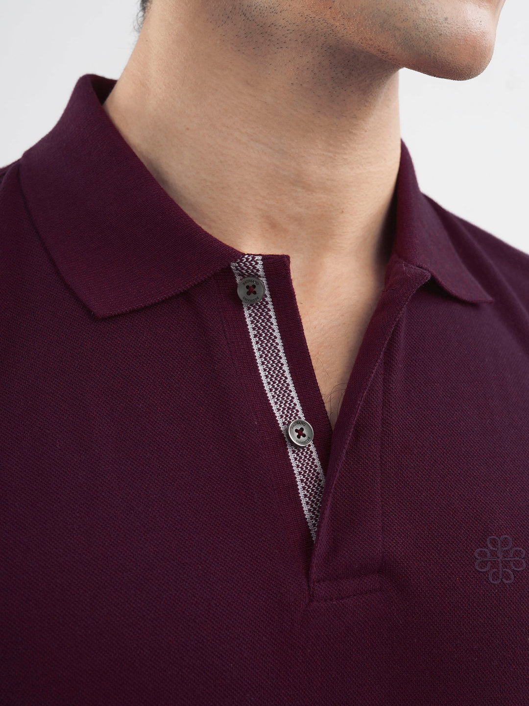 Burgundy 100% Cotton Pique Polo