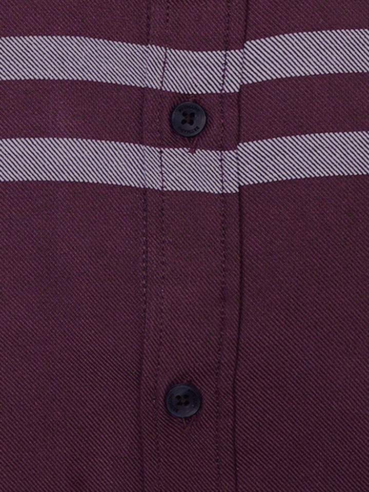 Burgundy Flannel Checkered Shirt