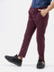 Burgundy Knitted Trouser With Detailing Brumano Pakistan