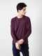 Burgundy Long Sleeve Crew Neck T-Shirt Brumano Pakistan