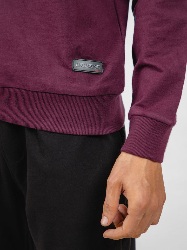 Burgundy Long Sleeve Crewneck Sweatshirt Brumano Pakistan