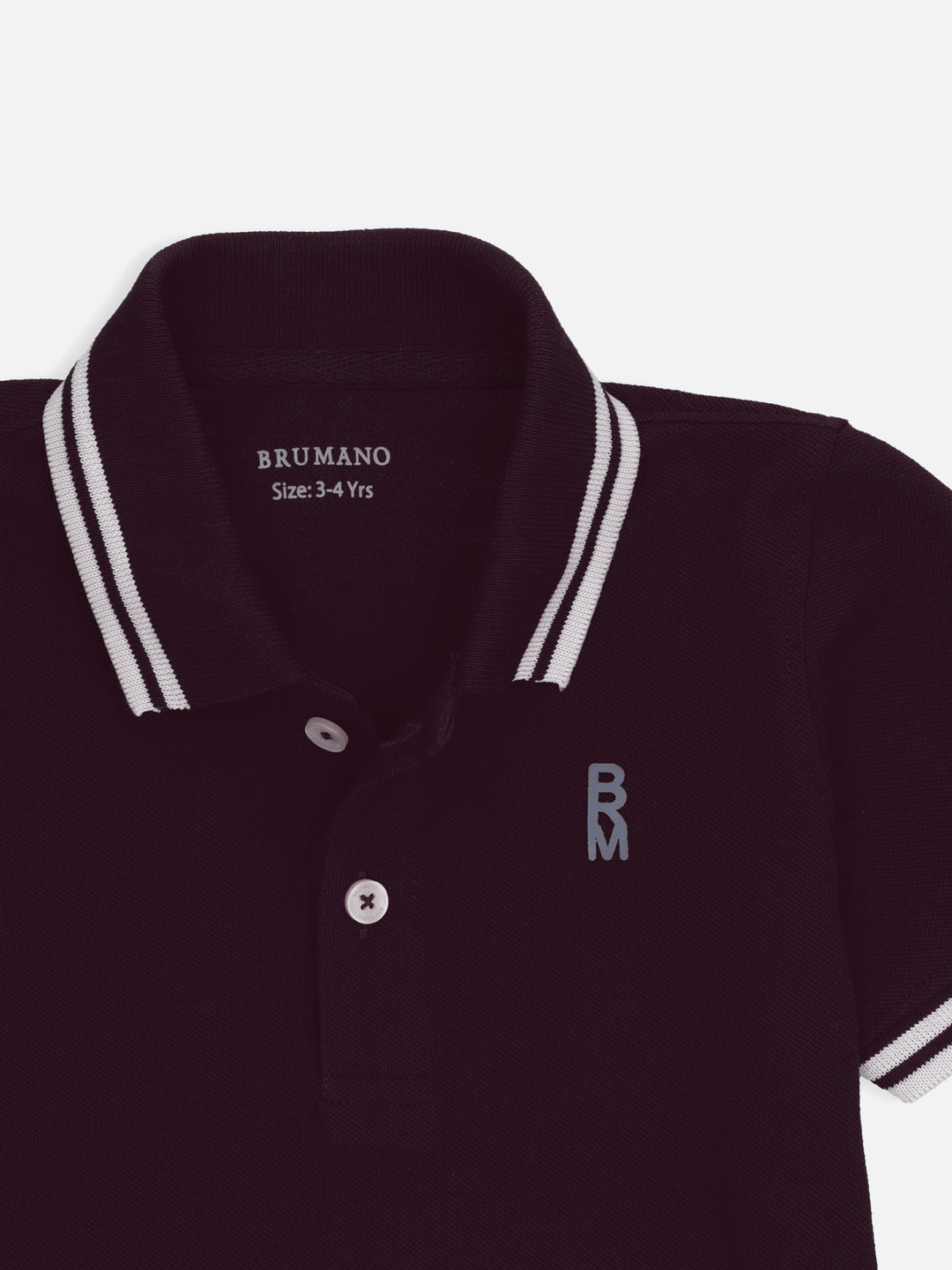 Burgundy Pique Casual Tipped polo Brumano Pakistan