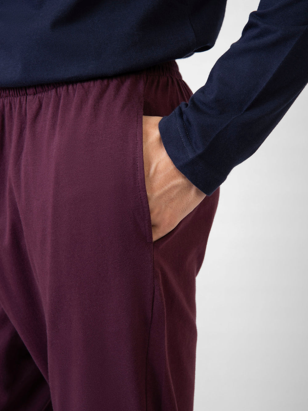 Burgundy Relax Fit Knitted Pajama