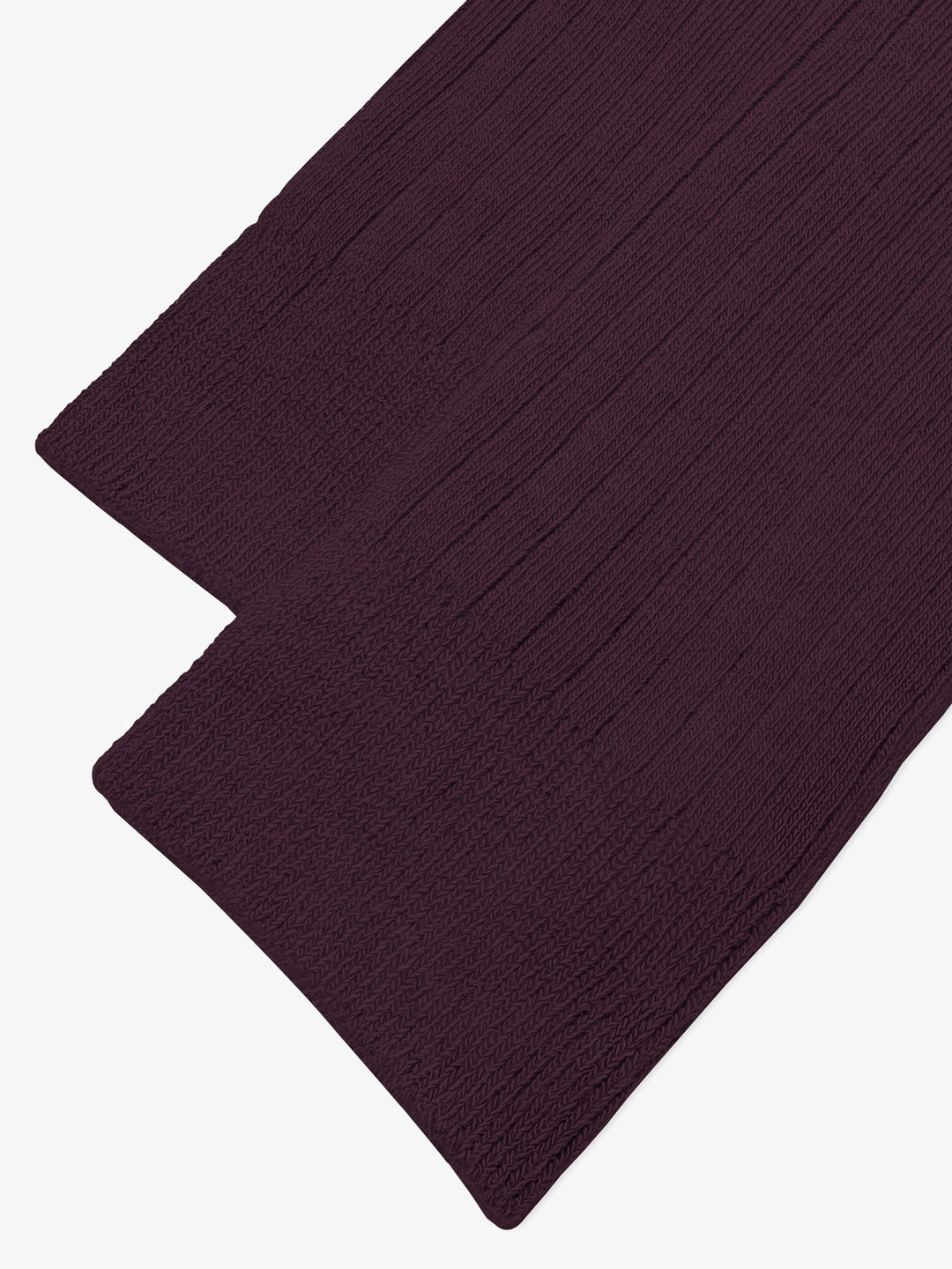 Burgundy Ribbed Cotton Socks