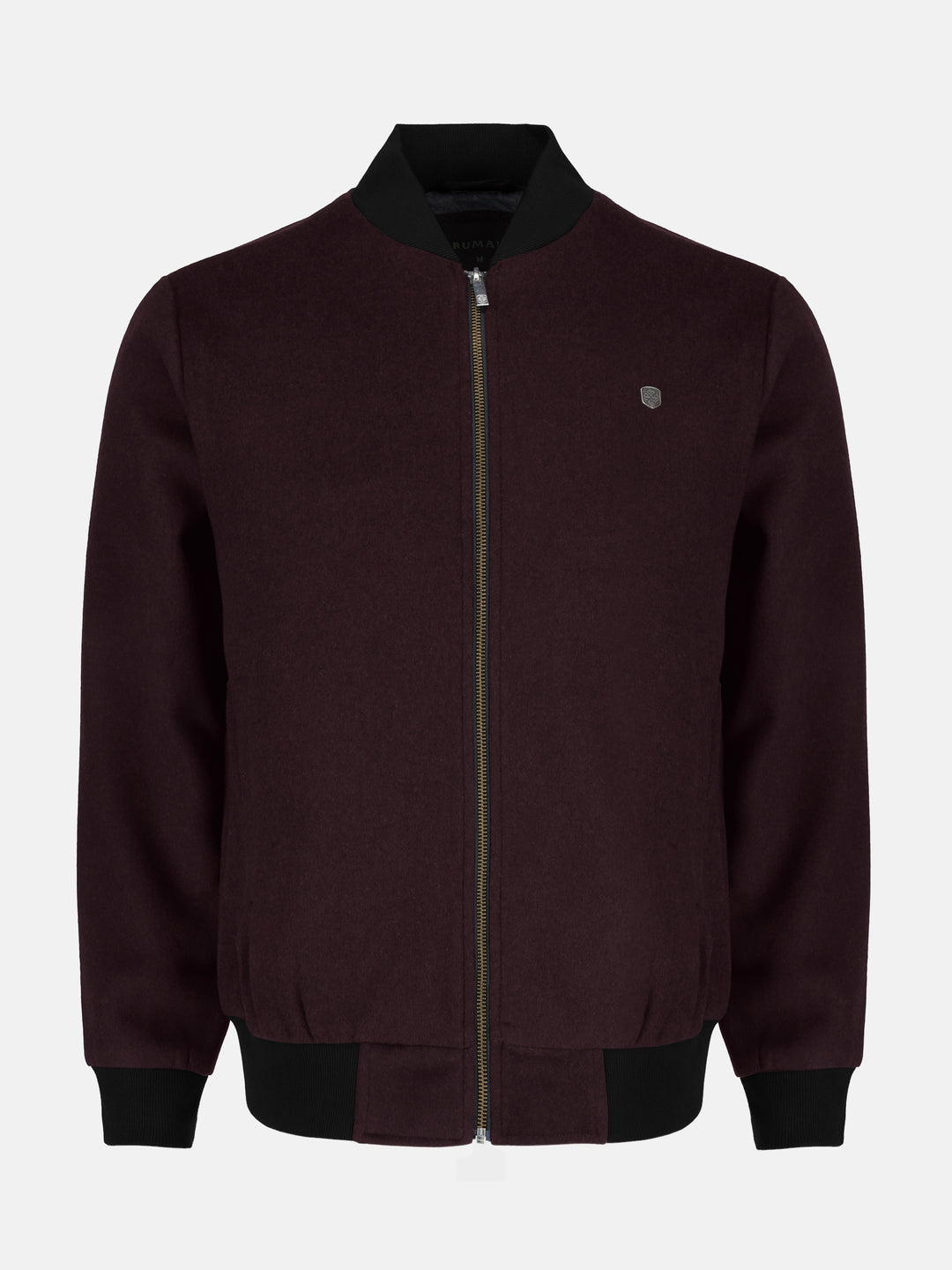 Burgundy Wool Bomber Jacket - Limited Edition