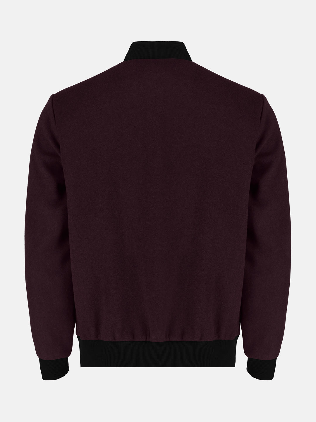 Burgundy Wool Bomber Jacket - Limited Edition