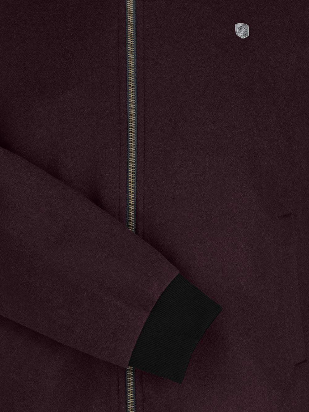 Burgundy Wool Bomber Jacket - Limited Edition
