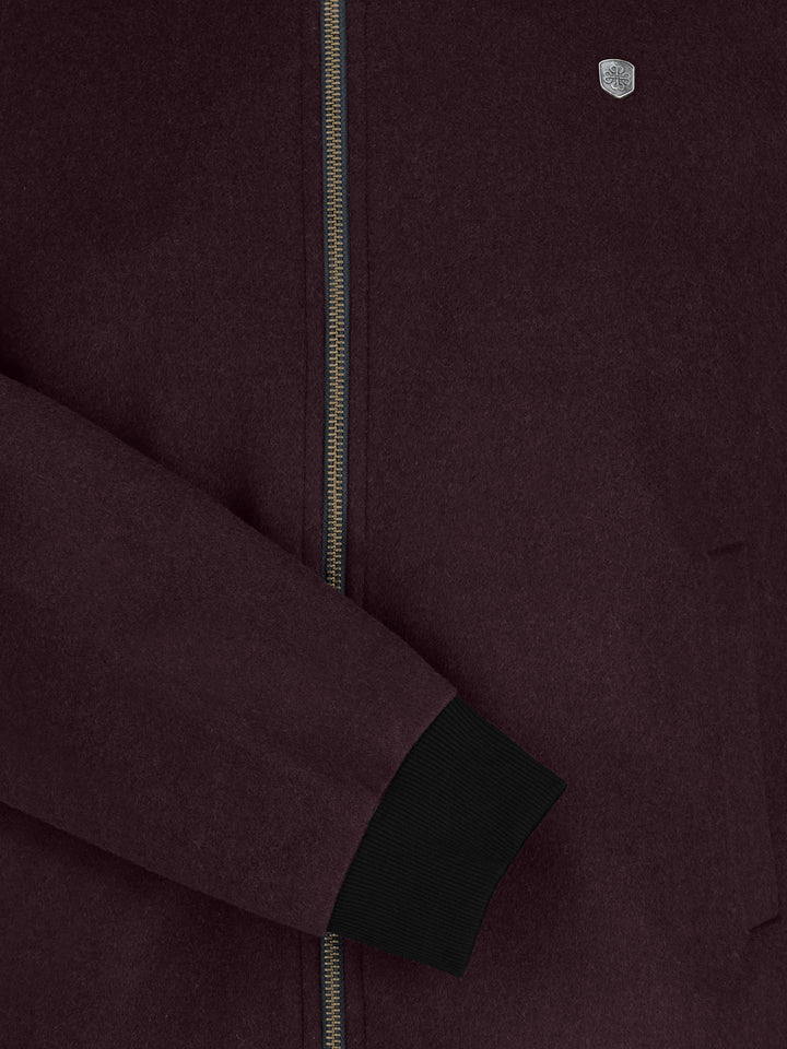 Burgundy Wool Bomber Jacket - Limited Edition