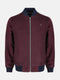 Burgundy Wool Bomber Jacket
