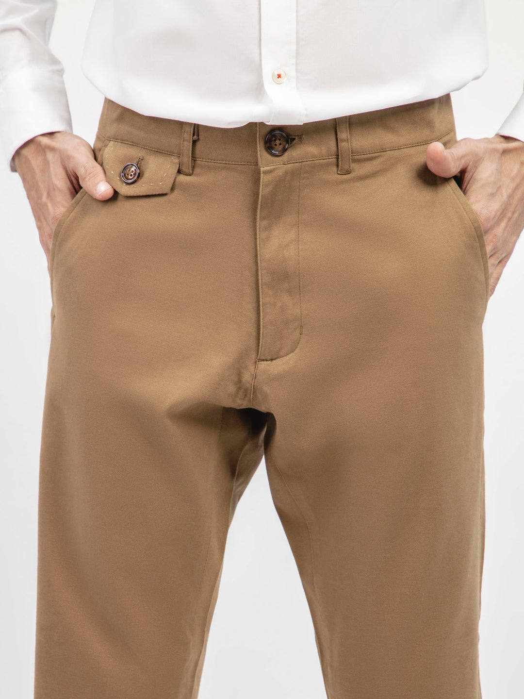 Camel Brown Structured Casual Fit Chinos Brumano Pakistan