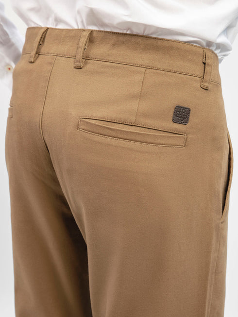 Camel Brown Structured Casual Fit Chinos Brumano Pakistan