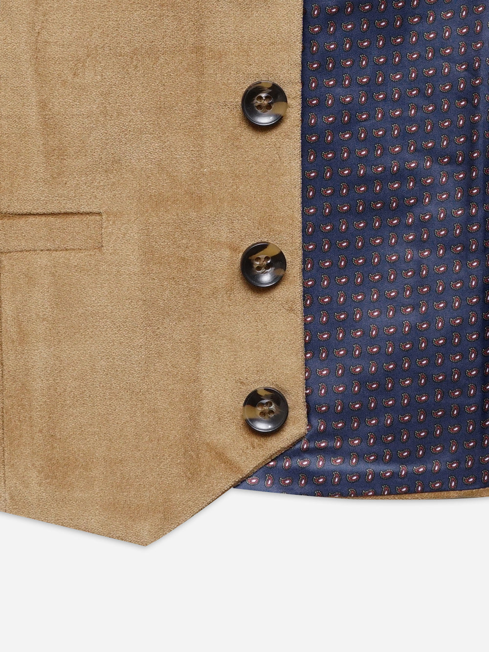 Camelbrownvelvetformalvestwithbow juniorbrumanopakistan4