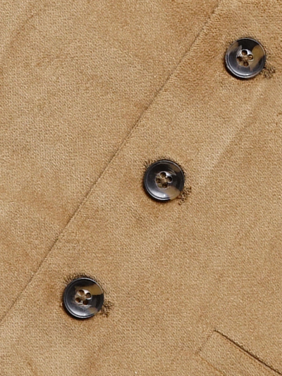 Camel Brown Velvet Formal Vest with Bow - Junior