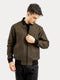 Camel Herringbone Structured Bomber Jacket